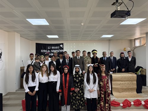 Sayın Kaymakamımız Muhammed Öztaş 12 Mart İstiklal Marşının Kabulü Programına Katıldı