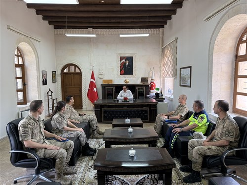 Sayın Kaymakamımız Muhammed Öztaş  İlçemiz Jandarma Personelini Makamında Kabul Etti